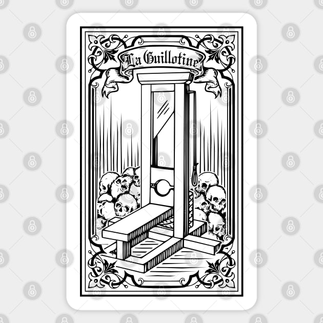 Guillotine Sticker by RavenWake